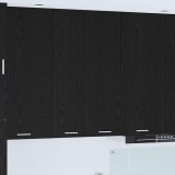 vidaXL Dulap suspendat cu raft Riga Stejar Negru 60 x 31 x 100 cm 884355