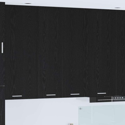 vidaXL Dulap suspendat cu raft Riga Stejar Negru 60 x 31 x 100 cm 884355 foto