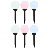 Cumpara ieftin Lampi solare de exterior, 6 buc., 20 cm, RGB, sferic, LED