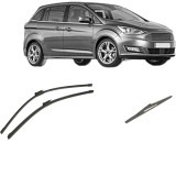 Cumpara ieftin Set 3 stergatoare FORD C-MAX II Van din 2010-2019, pentru parbriz si luneta fata si spate auto, Bosch Twin-Aerotwin, din cauciuc siliconat rezistent,