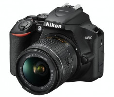 Aparat Foto D-SLR Nikon D3500 AF-P + 18-55mm VR, 24MP CMOS, Filmare Full HD (Negru) foto