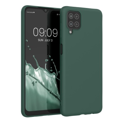 Husa Kwmobile pentru Samsung Galaxy A12, Verde, Silicon, KWM000012BL054C foto