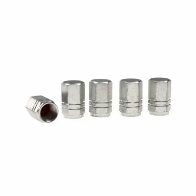 Ornamente capacele valve Hexagonal din aluminiu 5buc - Argintiu Garage AutoRide foto