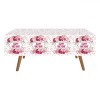 Față de Masă Petrecere, Floral Happy Birthday, Plastic, 180x120cm, Multicolor, Oem
