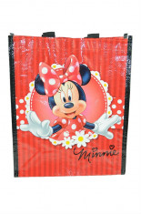 Plasa pentru cumparaturi cu imprimeu Disney Minnie Mouse D7002, Rosu foto