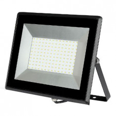 Reflector LED SMD 100W 3000K IP65 negru foto