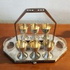 SERVICIU DIN METAL ARGINTAT SI CRISTAL PENTRU SERVIT OUA-WMF-SCHMIDT&amp;STRATULAT