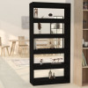 VidaXL Bibliotecă/Separator cameră, negru, 80x30x166 cm, PAL 811719
