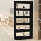 vidaXL Bibliotecă/Separator cameră, negru, 80x30x166 cm, PAL