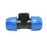 Teu compresiune 90&deg; cu filet interior 3/4, 32 mm, PN16 pentru irigatii