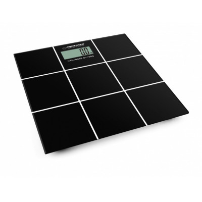 Cantar corporal digital, Esperanza Salsa, 180 kg, LCD, 4 senzori, suprafata sticla securizata, negru foto