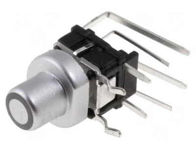 Comutator Tastatură Argintie cu LED 12V foto
