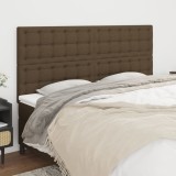Cumpara ieftin Tăblii de pat, 4 buc, maro &icirc;nchis, 90x5x78/88 cm, textil