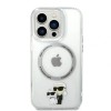 Husa Karl Lagerfeld MagSafe IML Karl and Choupette NFT pentru iPhone 13 Pro Transparent