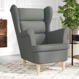 VidaXL Fotoliu, gri &icirc;nchis, 74x84x100 cm, textil