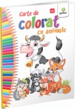 Carte de colorat cu animale pentru copii, 80 pagini, ilustrata, incurajeaza concentrarea, editia 2018