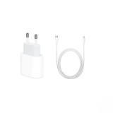 Set Incarcator Fast Charge 20W si Cablu de Date Fast Charge 1M Type-C-Lightning, quandes&reg;, Compatibil cu Apple iPhone 14 Pro / 14 Pro Max / 13 Pro Max