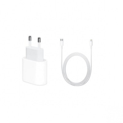 Set Incarcator Fast Charge 20W si Cablu de Date Fast Charge 1M Type-C-Lightning, quandes&amp;reg;, Compatibil cu Apple iPhone 14 Pro / 14 Pro Max / 13 Pro Max foto