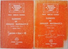 Elemente de analiza matematica (2 volume) - Mircea Ganga