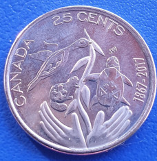 Moneda 25 cents 2017 Canada, Hope for a Green Future foto