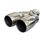 Dubla Duza de Evacuare &empty;61mm Masina Cromat Argint