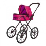 Carucior pentru papusi, Luna Toys, Baby Trolley Series, Roz, 39 x 66 x 74 cm