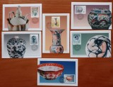 P.R. CHINA -1990-&#039;&#039;Ceramica din DINASTIA -SONG&#039;&#039;- set coplet 6Mxicards-MNH-VEZI SCAN