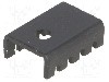 Radiator presat, aluminiu, 19.05mm x 13.21mm, neagra, STONECOLD - HS-S01
