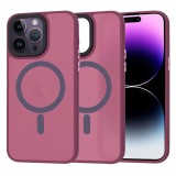 Husa iPhone 14 Pro Max Techsuit HaloFrost&Atilde;&sbquo;&Acirc;&nbsp;MagSafe Series, bordo