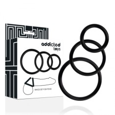 ADDICTED TOYS - RINGS SET FOR PENIS BLACK foto
