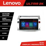 Navigatie Citroen C4 Quad Core Lenovo Kit-088 8 core QLED Qualcomm 4+64 360 Android Waze USB Navigatie Internet Youtube Radio CarStore Technology