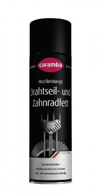 Spray lubrifiere cabluri de otel si pinioane (roti dintate) CARAMBA Vaselina grafitata 500 ml; foto