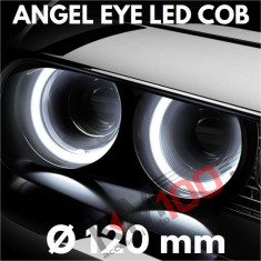 Angel Eyes LED COB - ?? 120 mm, lumina continua, alba foto