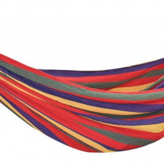 Hamac Multicolor Dublu (2 persoane), 190 x 150 cm, cu bara de 40 cm - ROSU