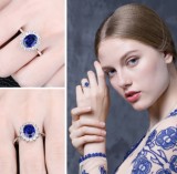 INEL ARGINT CU Zirconiu --BLUE SAPPHIRE-- arg239A, Argintboutique