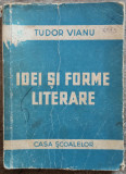 Idei si forme literare - Tudor Vianu// dedicatie si semnatura autor