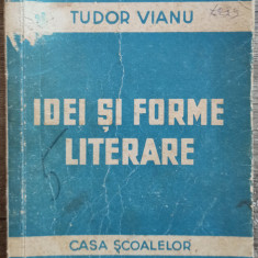 Idei si forme literare - Tudor Vianu// dedicatie si semnatura autor