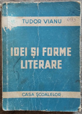 Idei si forme literare - Tudor Vianu// dedicatie si semnatura autor foto