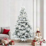 VidaXL Brad de Crăciun artificial cu 300 LED Verde 210 cm PE și PVC 3397632