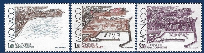 C2866 - M0naco 1982 - Arhitectura 3v. neuzat,perfecta stare