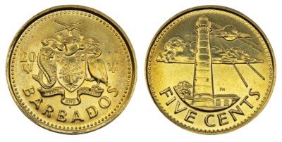 Barbados 2011 - 5 cents UNC foto