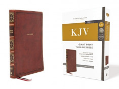 Kjv, Thinline Bible, Giant Print, Leathersoft, Brown, Red Letter Edition, Comfort Print: Holy Bible, King James Version foto