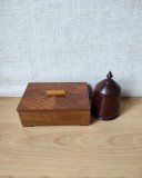 Lot de 2 casete de lemn