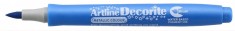 Marker Artline Decorite, Varf Flexibil (tip Pensula) - Albastru Metalizat foto