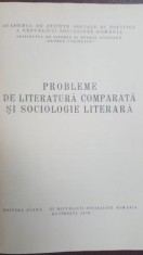 Probleme de literatura comparata si sociologie literara