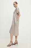 Answear Lab rochie culoarea bej, midi, dreaptă