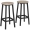 Set 2 scaune de bucatarie/bar, Artool, pal si otel, gri rustic, negru, 32x65 cm GartenVIP DiyLine