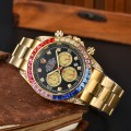 Ceas Barbatesc Rolex Daytona Rainbow, Cronograf, Cristale, Mecanism Japonez, Bratara Otel, Zafir, Swiss Made, Nou