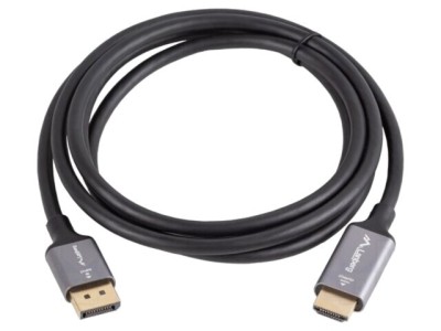 Cablu DisplayPort la HDMI LANBERG 1,8m 4K UHD negru PVC foto