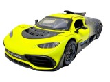 Macheta supercar Mercedes AMG ONE galben 1:32 replica metal lumini si sunete, usi fluture deschise